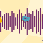 soundwave audiogram with speech bubbles