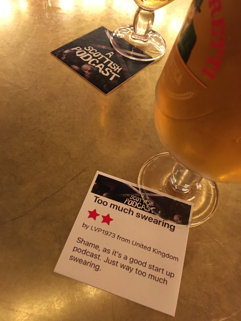 Podcast Merch: A Scottish Podcast beer mats
