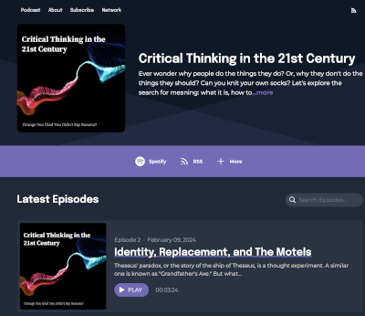 Castos is a media host that has a podcast website which allows you to choose your brand colors for consistency. 