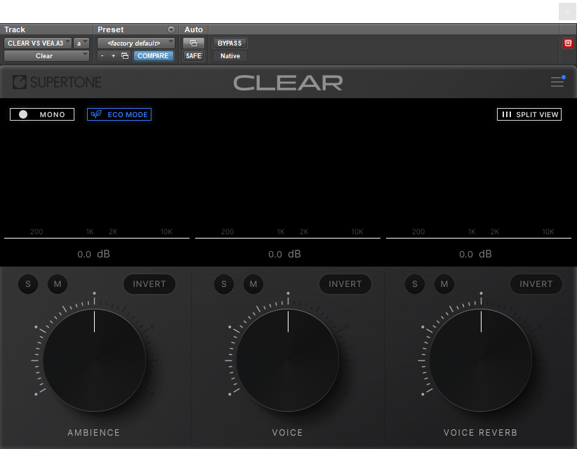 UI of Supertone Clear